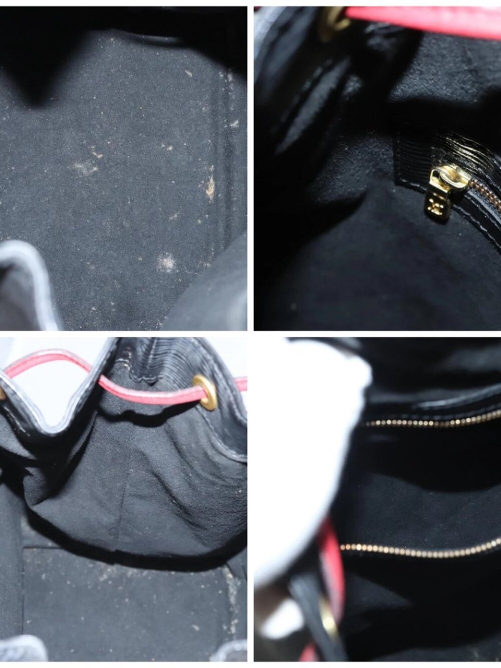 LOUIS VUITTON Epi Noe Shoulder Bag Bicolor Black Red - Picture 15 of 16